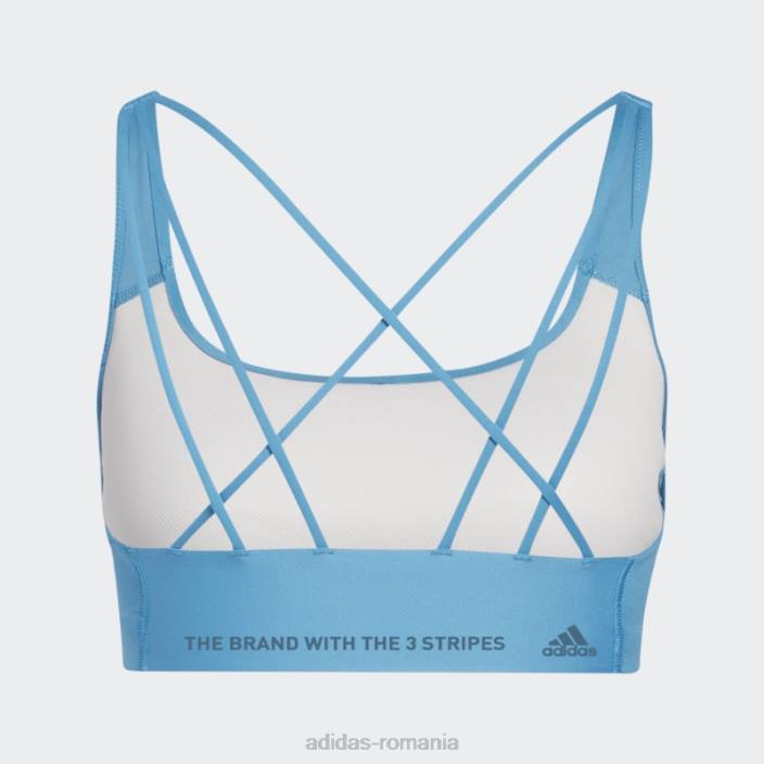Adidas sutien cu suport mediu coreflow craft blue femei craft blue 2JBN2965