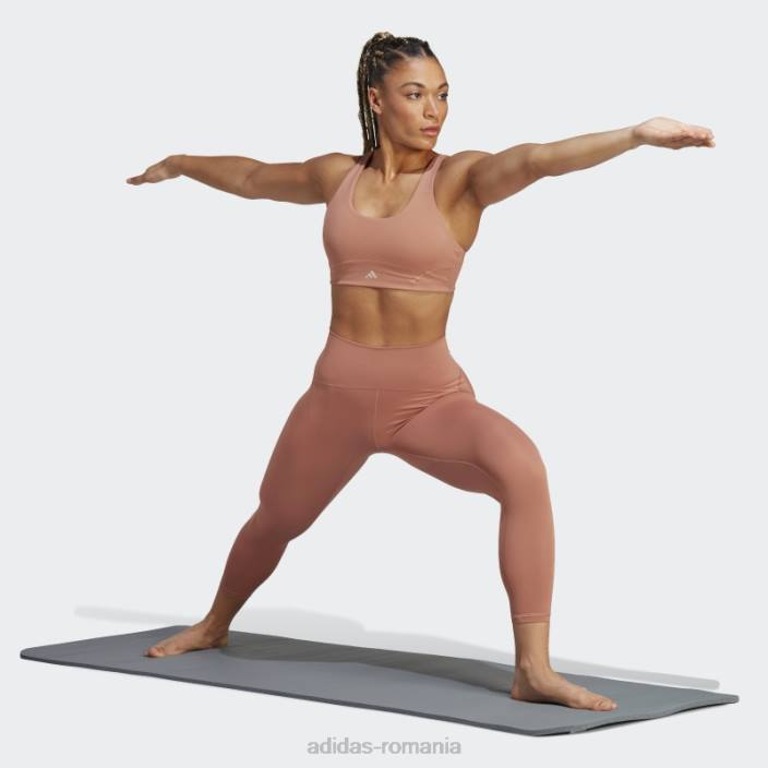 Adidas sutien cu suport mediu coreflow luxe studio argilă adidas femei lut 2JBN17184