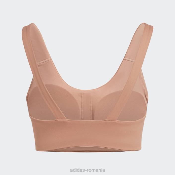 Adidas sutien cu suport mediu coreflow luxe studio argilă adidas femei lut 2JBN17184