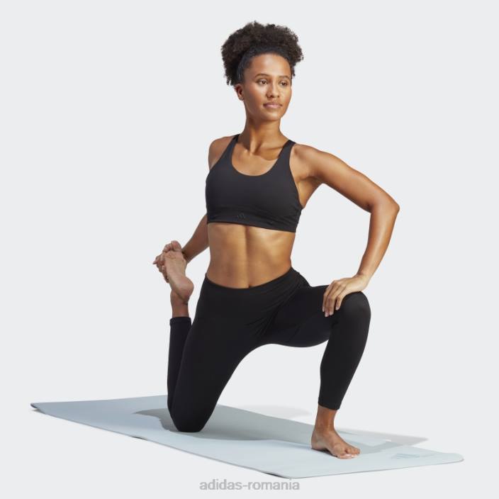 Adidas sutien cu suport mediu coreflow luxe studio negru femei negru 2JBN8990