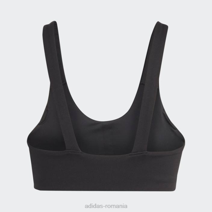 Adidas sutien cu suport mediu coreflow luxe studio negru femei negru 2JBN8990