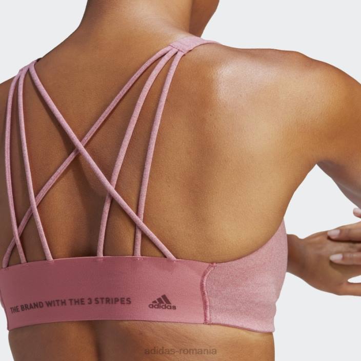 Adidas sutien cu suport mediu coreflow mel roz femei roz mel/rosu 2JBN9304