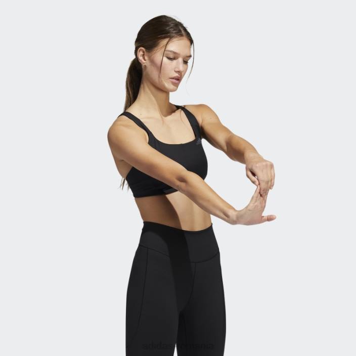Adidas sutien cu suport mediu coreflow negru adidas femei negru/carbon 2JBN8892
