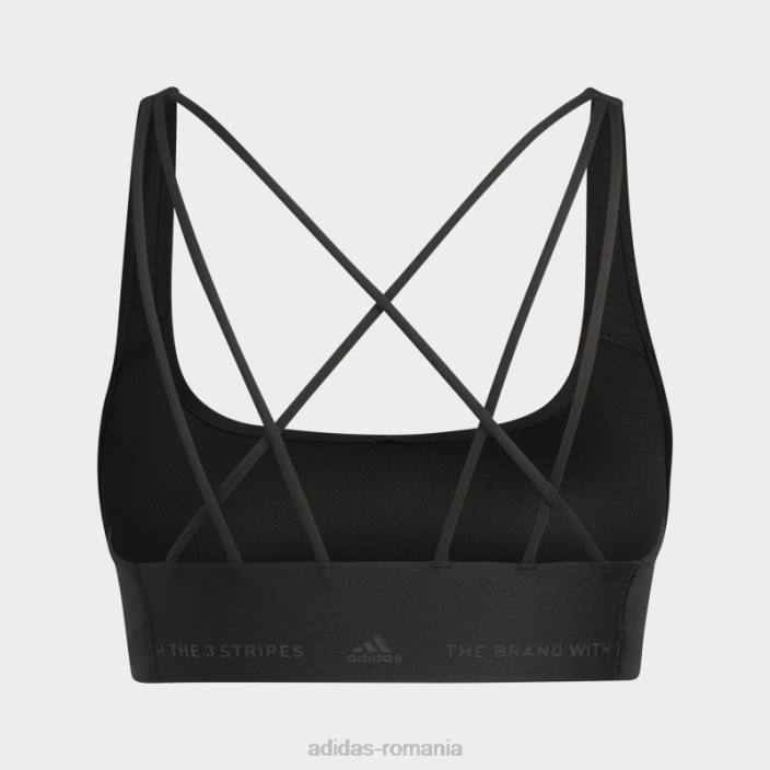 Adidas sutien cu suport mediu coreflow negru adidas femei negru/carbon 2JBN8892
