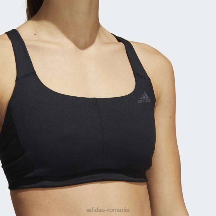 Adidas sutien cu suport mediu coreflow negru adidas femei negru/carbon 2JBN8892