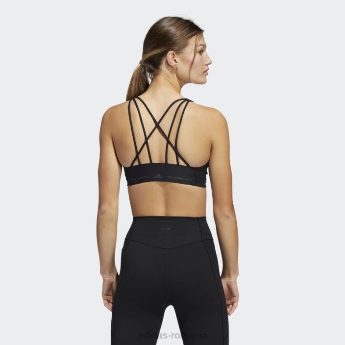 Adidas sutien cu suport mediu coreflow negru femei negru/carbon 2JBN16898