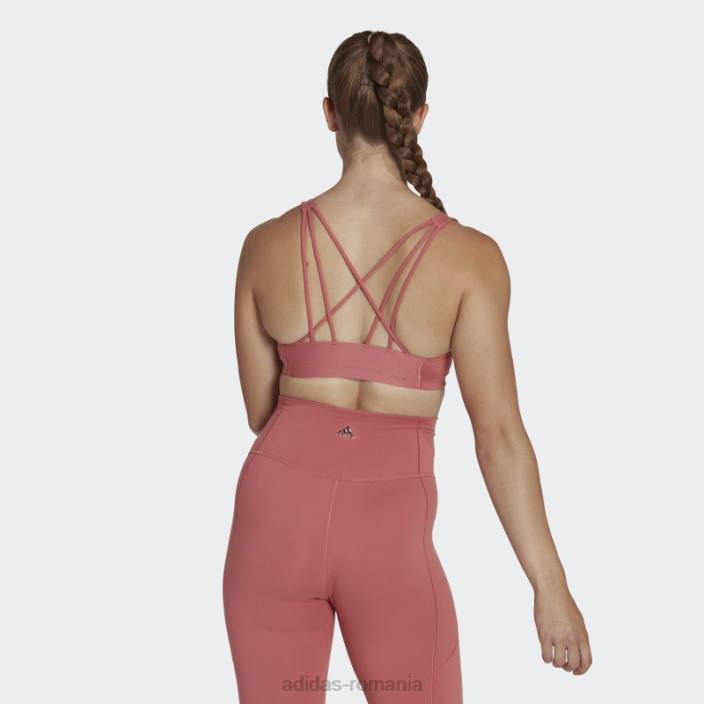 Adidas sutien cu suport mediu coreflow roșu femei roșu/aluminiu 2JBN10783