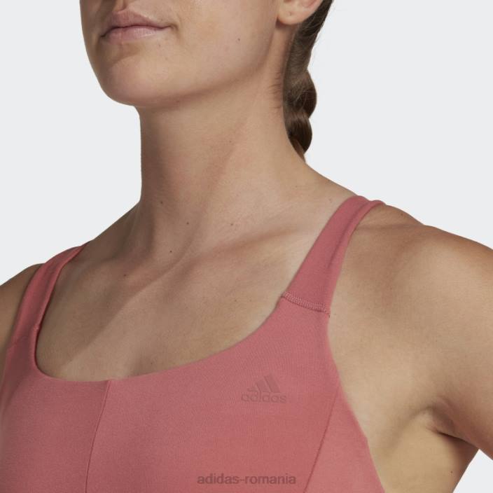 Adidas sutien cu suport mediu coreflow roșu femei roșu/aluminiu 2JBN10783