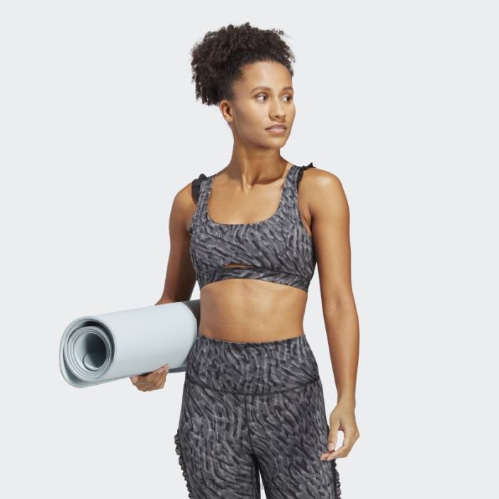 Adidas sutien cu suport mediu coreflow studio negru adidas femei negru 2JBN9054