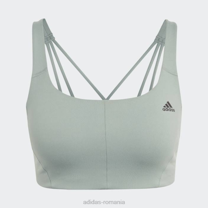 Adidas sutien cu suport mediu coreflow verde argintiu adidas femei verde argintiu 2JBN9072