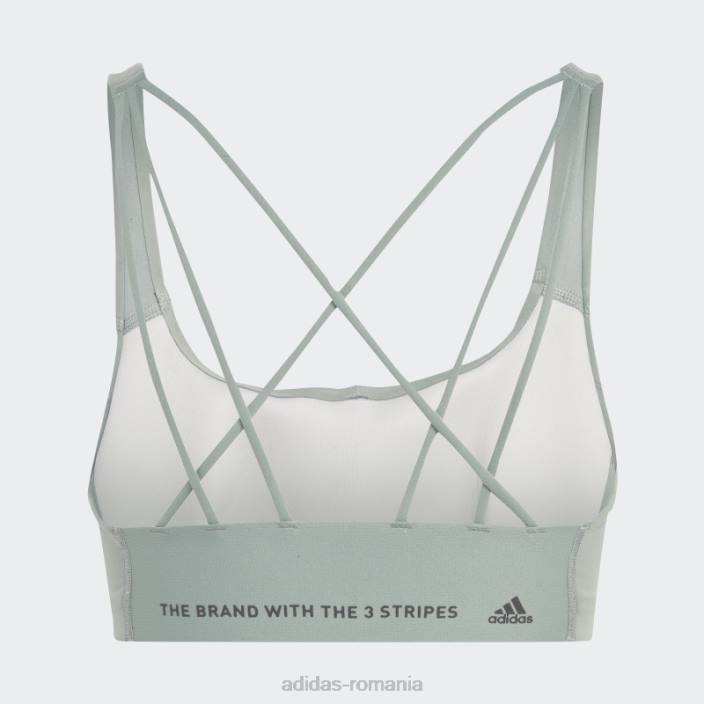 Adidas sutien cu suport mediu coreflow verde argintiu adidas femei verde argintiu 2JBN9072