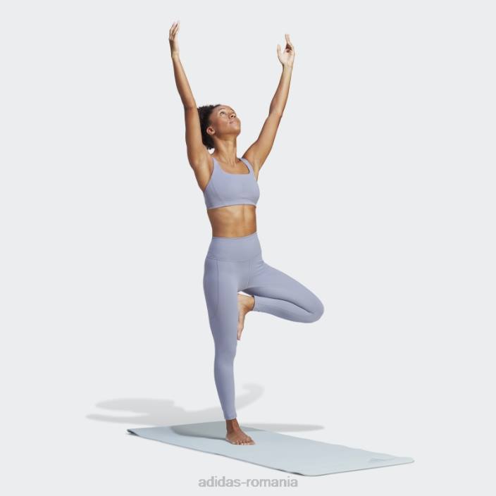 Adidas sutien cu suport mediu coreflow violet argintiu femei violet argintiu/zori argintii 2JBN9167