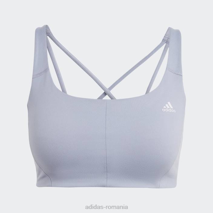 Adidas sutien cu suport mediu coreflow violet argintiu femei violet argintiu/zori argintii 2JBN9167