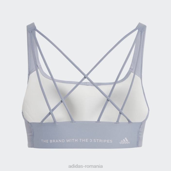 Adidas sutien cu suport mediu coreflow violet argintiu femei violet argintiu/zori argintii 2JBN9167