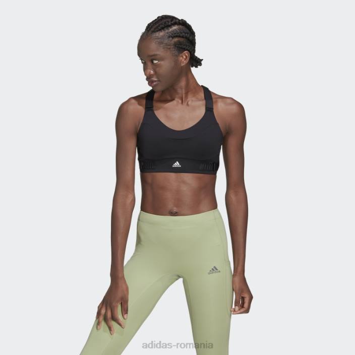 Adidas sutien cu susținere înaltă fastimpact luxe run negru femei alb negru 2JBN16381