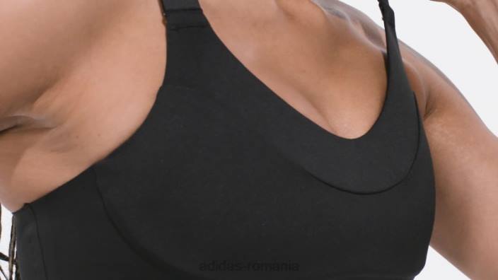 Adidas sutien cu susținere înaltă fastimpact luxe run negru femei alb negru 2JBN16381