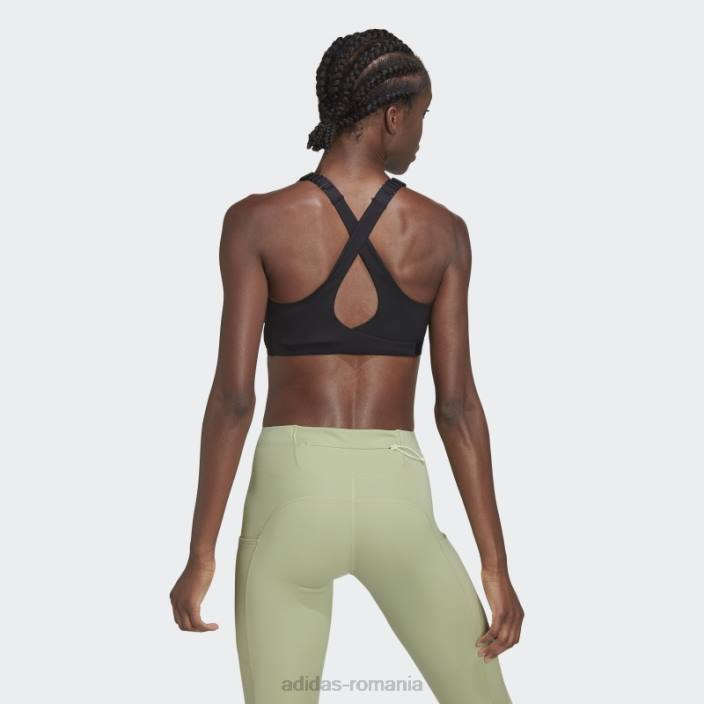 Adidas sutien cu susținere înaltă fastimpact luxe run negru femei alb negru 2JBN16381