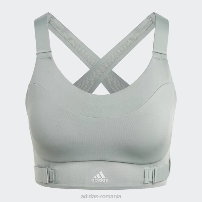 Adidas sutien cu susținere ridicată fastimpact lux run verde argintiu femei verde argintiu 2JBN9329