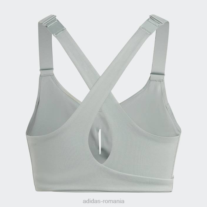 Adidas sutien cu susținere ridicată fastimpact lux run verde argintiu femei verde argintiu 2JBN9329