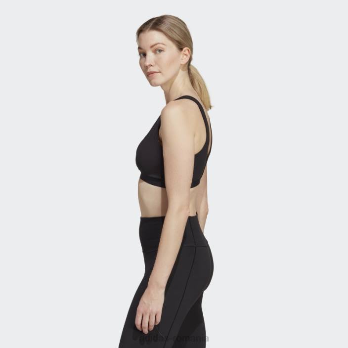 Adidas sutien de alăptare cu susținere luminoasă de studio black yoga essentials femei negru 2JBN9382