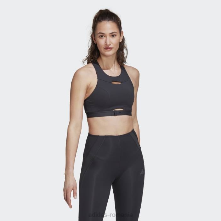 Adidas sutien de antrenament cu susținere medie carbon powerimpact luxe femei carbon 2JBN2908