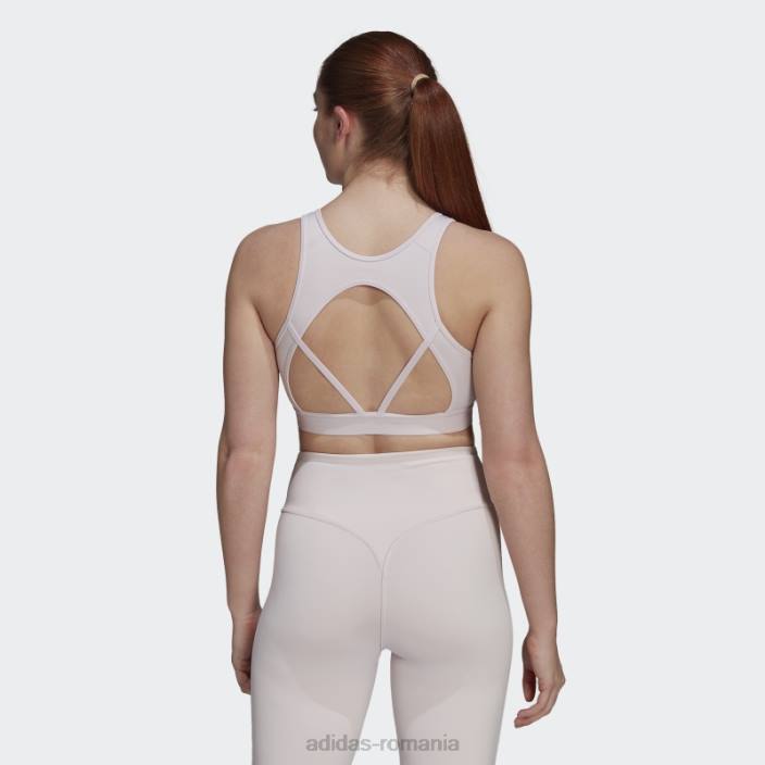 Adidas sutien de antrenament cu susținere ușoară pentru antrenament aeroready hyperglam roz adidas femei roz 2JBN2853