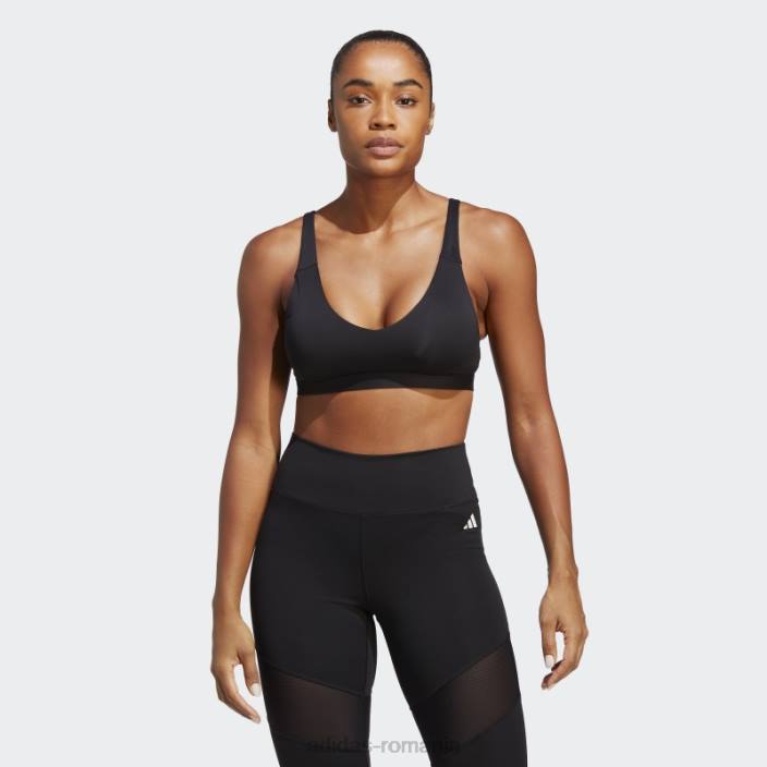 Adidas sutien de antrenament de sustinere usoara negru femei negru 2JBN17329