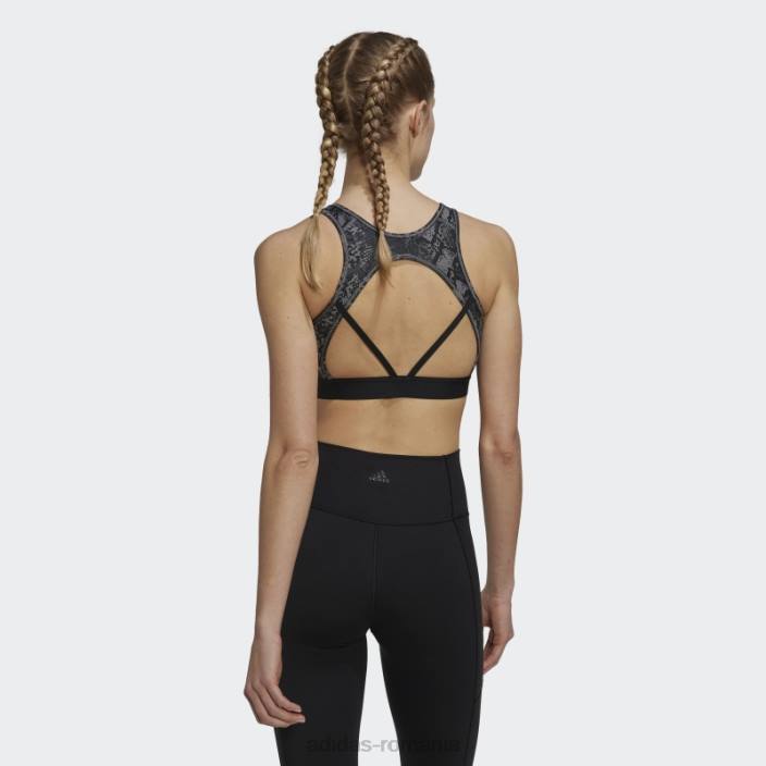 Adidas sutien de antrenament hyperglam aeroready cu susținere la lumină multicolor femei multicolor/gri/negru 2JBN2894