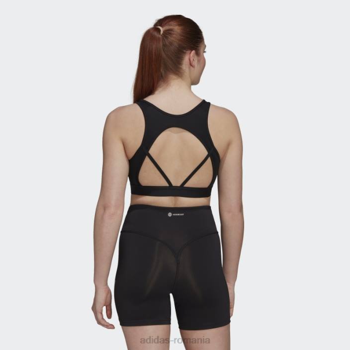 Adidas sutien de antrenament hyperglam aeroready cu susținere ușoară negru adidas femei negru 2JBN2982