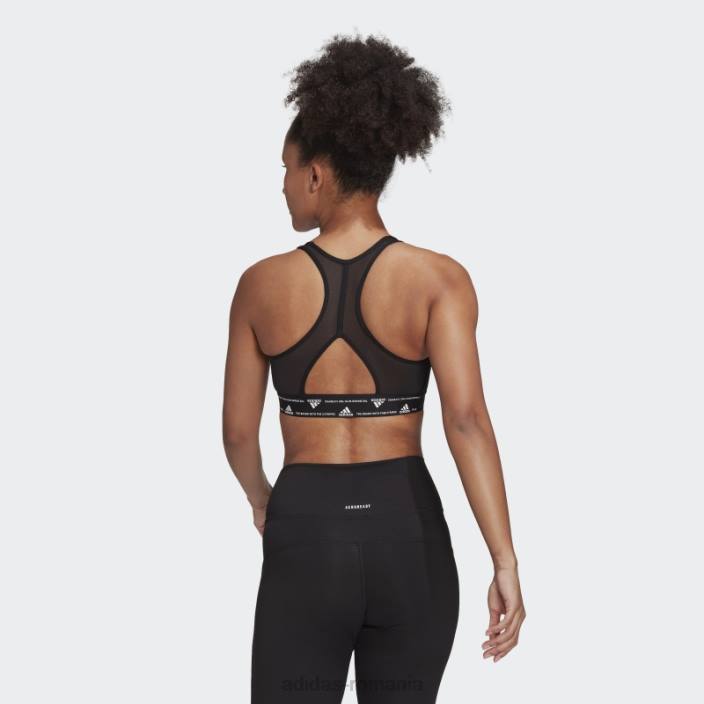 Adidas sutien de antrenament negru powerreact cu suport mediu femei negru 2JBN16570