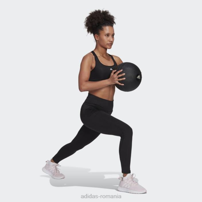 Adidas sutien de antrenament negru powerreact cu suport mediu femei negru 2JBN16570
