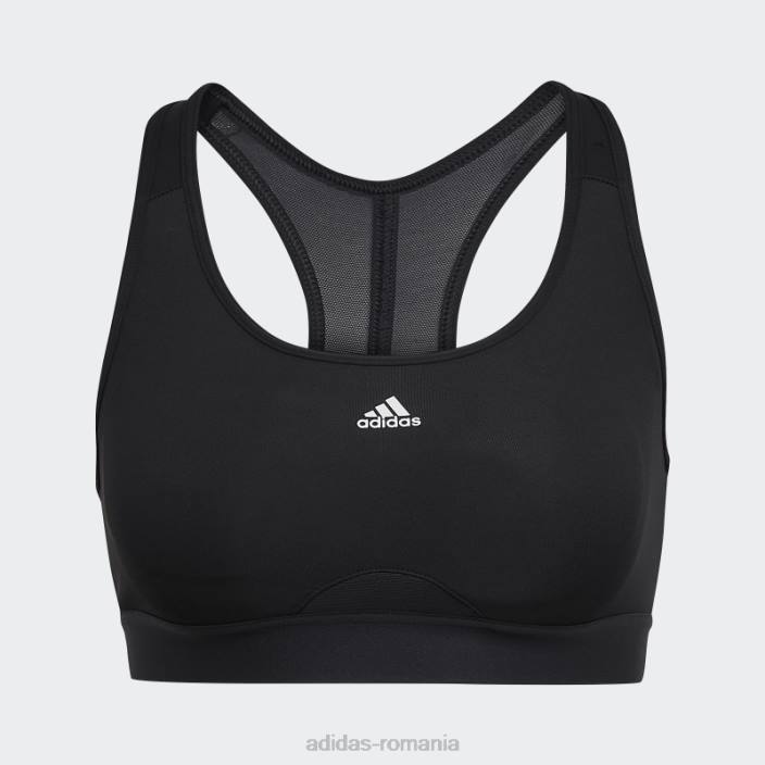 Adidas sutien de antrenament negru powerreact cu suport mediu femei negru 2JBN16570