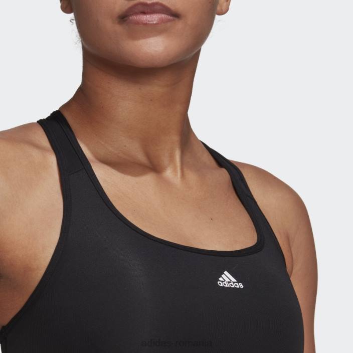 Adidas sutien de antrenament negru powerreact cu suport mediu femei negru 2JBN16570