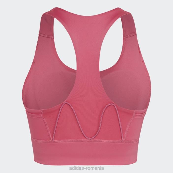 Adidas sutien de buzunar cu suport mediu pentru alergare, magenta femei magenta 2JBN2828