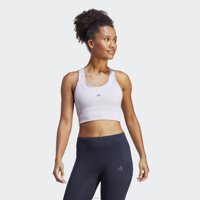 Adidas sutien de buzunar pentru alergare cu sprijin mediu silver Dawn femei zori argintii 2JBN16727