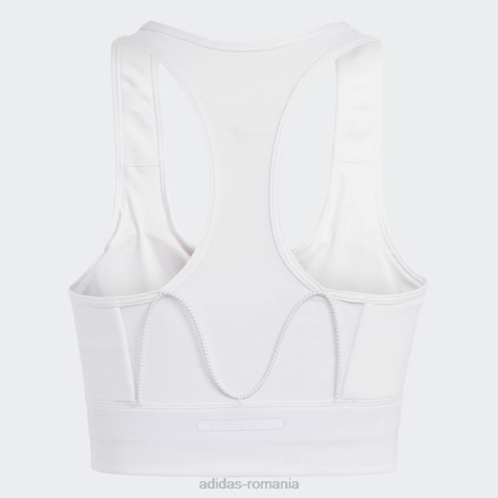 Adidas sutien de buzunar pentru alergare cu suport mediu alb femei alb 2JBN16742