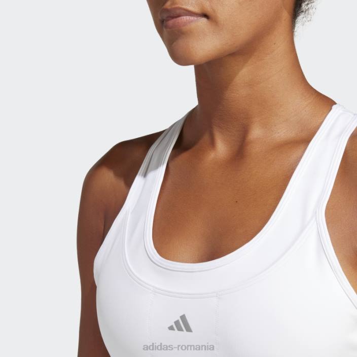 Adidas sutien de buzunar pentru alergare cu suport mediu alb femei alb 2JBN16742