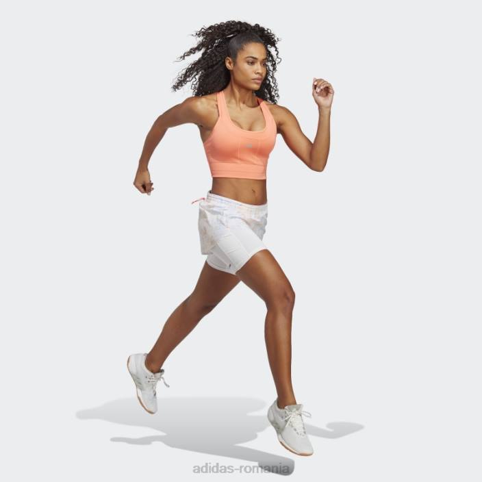 Adidas sutien de buzunar pentru alergare cu suport mediu coral adidas femei coral 2JBN9048