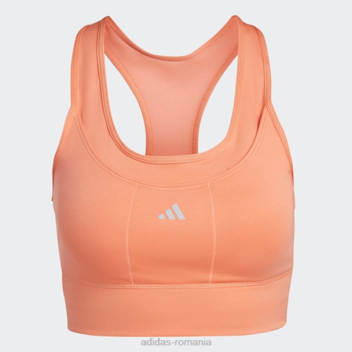 Adidas sutien de buzunar pentru alergare cu suport mediu coral adidas femei coral 2JBN9048