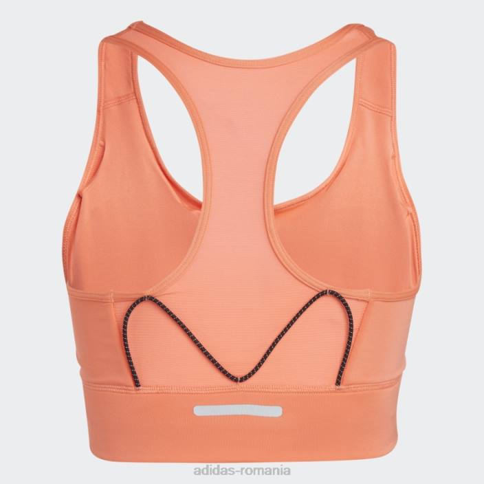 Adidas sutien de buzunar pentru alergare cu suport mediu coral femei coral 2JBN16658