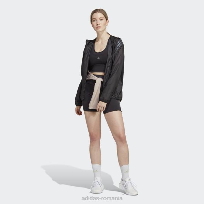 Adidas sutien de buzunar pentru alergare cu suport mediu negru femei negru 2JBN9029
