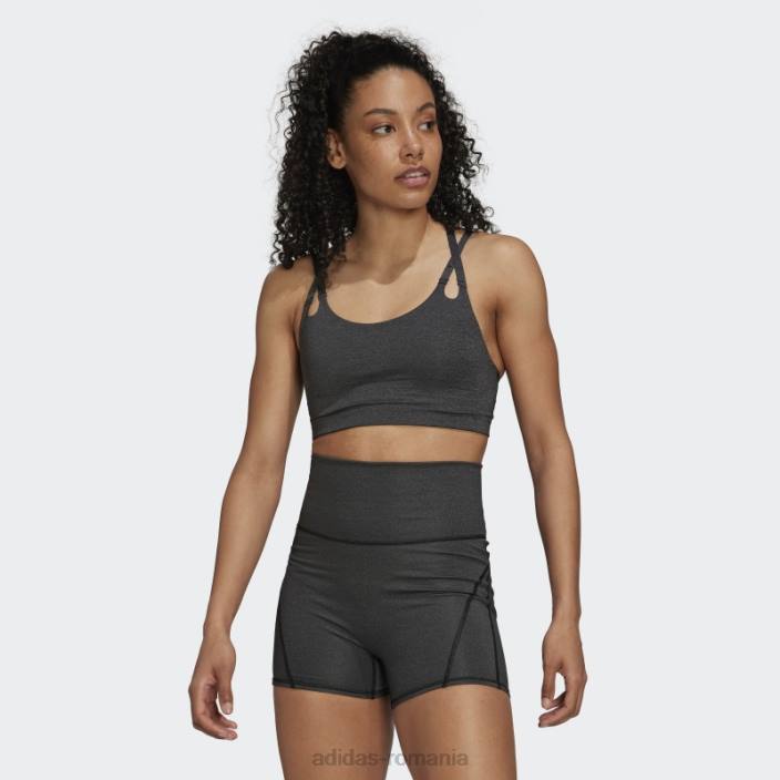 Adidas sutien de foc cu susținere la lumină yoga luxe studio negru adidas femei negru 2JBN10662
