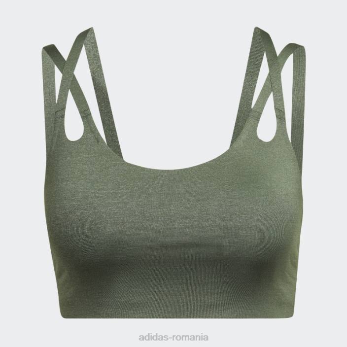 Adidas sutien de foc cu susținere la lumină yoga luxe studio verde oxid adidas femei oxid verde 2JBN10752