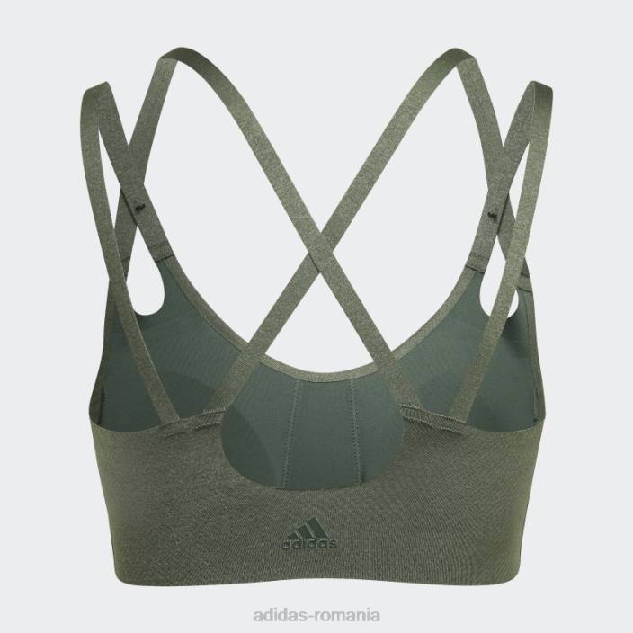 Adidas sutien de foc cu susținere la lumină yoga luxe studio verde oxid adidas femei oxid verde 2JBN10752