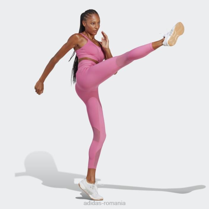 Adidas sutien de înaltă susținere pentru antrenament cu impact croit fucsia femei fucsie 2JBN9136