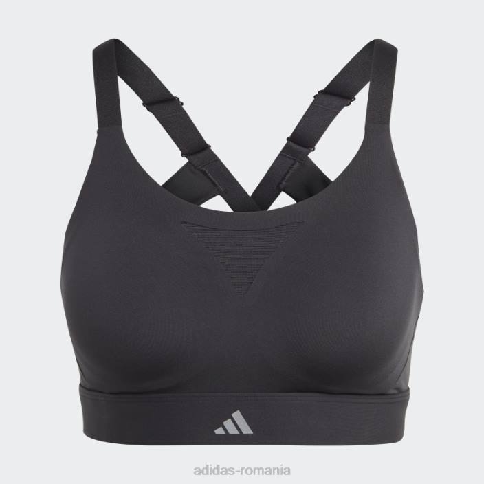 Adidas sutien de înaltă susținere pentru antrenament de impact pe măsură, negru adidas femei alb negru 2JBN9036