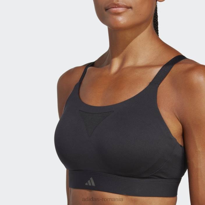 Adidas sutien de înaltă susținere pentru antrenament de impact pe măsură, negru adidas femei alb negru 2JBN9036