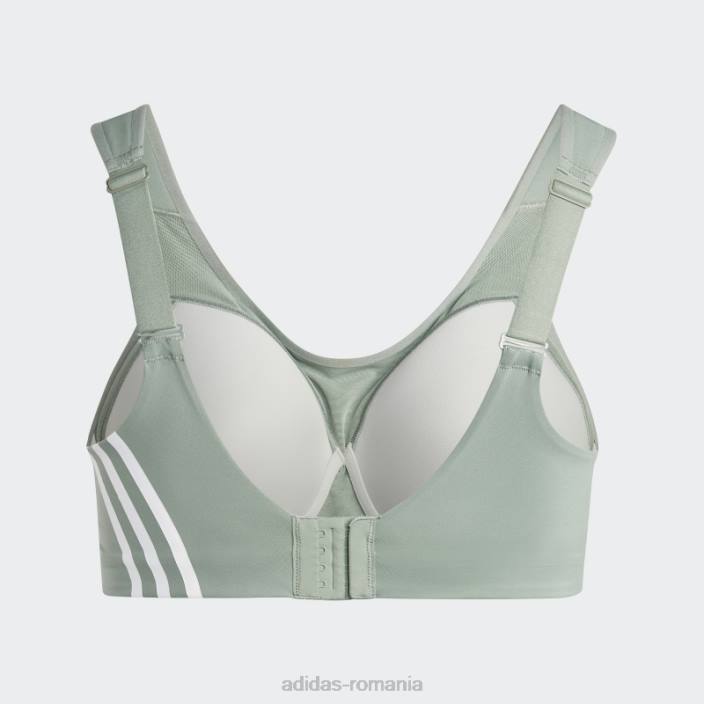 Adidas sutien de înaltă susținere pentru antrenament de impact tlrd verde argintiu (mărime plus) femei verde argintiu/alb 2JBN9831