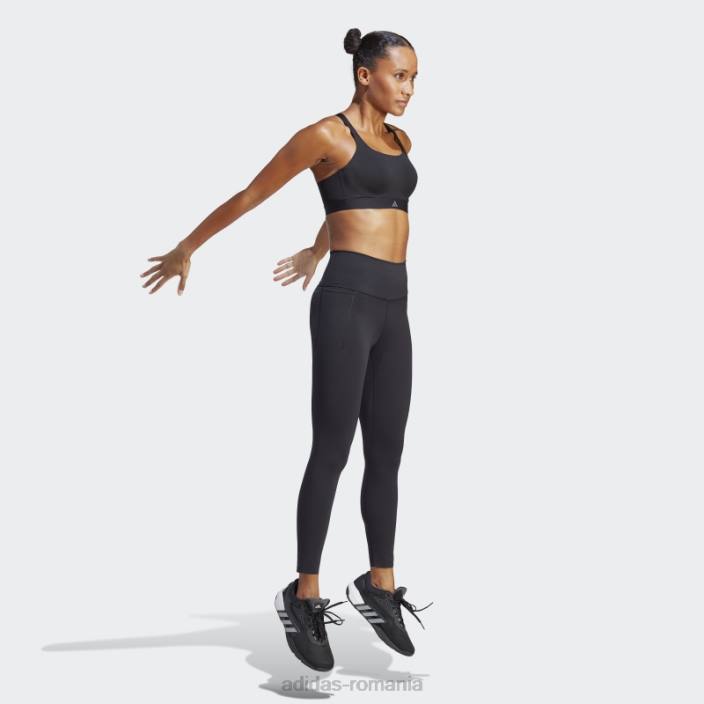 Adidas sutien de înaltă susținere pentru antrenament de lux impact negru croit femei negru 2JBN16973