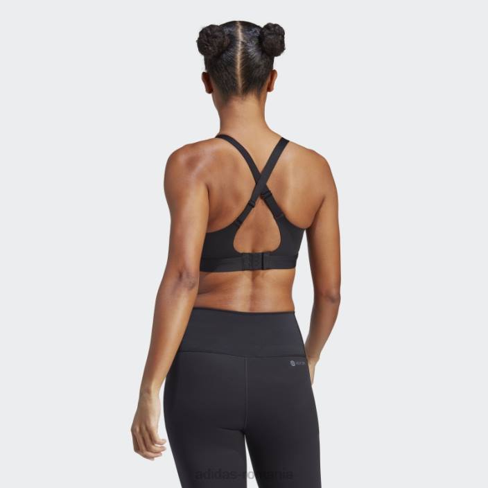 Adidas sutien de înaltă susținere pentru antrenament de lux impact negru croit femei negru 2JBN9106